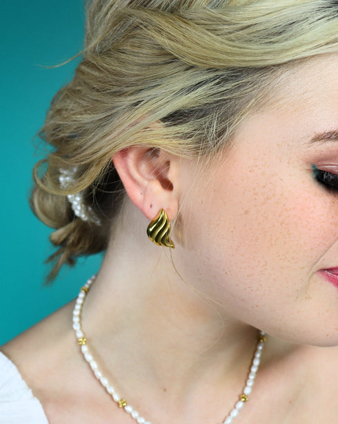 Wave of Love Stud Earrings